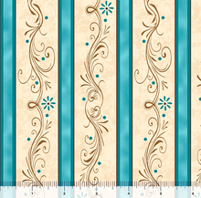 Load image into Gallery viewer, QT Fabrics - Amazing Grace - Decorative Scroll Stripe - 1/2 YARD CUT
