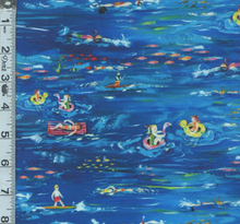 Load image into Gallery viewer, 3 Wishes - Seaside Summer - Swimming in the Bay - 1/2 YARD CUT
