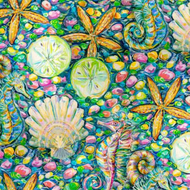 3 Wishes - Seaside Summer - Conchology - 1/2 YARD CUT