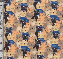 Load image into Gallery viewer, 3 Wishes - Every Home Every Cat - Smiley Cat - 1/2 YARD CUT
