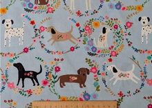 Load image into Gallery viewer, 3 Wishes - Every Home Every Dog - Every Dog Wreath - Periwinkle - 1/2 YARD CUT
