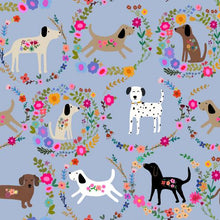 Load image into Gallery viewer, 3 Wishes - Every Home Every Dog - Every Dog Wreath - Periwinkle - 1/2 YARD CUT
