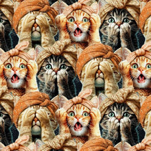 Load image into Gallery viewer, 3 Wishes - Please Seat Yourself - Three Wise Cats - 1/2 YARD CUT
