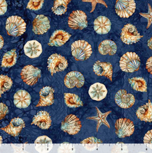 Load image into Gallery viewer, QT Fabrics - Atlantis - Shell Toss Mediterranean - 1/2 YARD CUT
