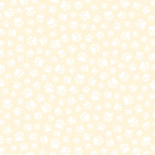 Load image into Gallery viewer, Qt Fabrics - Quilting Illusions - Cream Paw Prints - 1/2 YARD CUT
