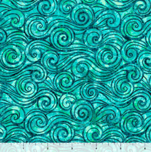Load image into Gallery viewer, QT Fabrics - Oceana - Waves Turquoise - 1/2 YARD CUT
