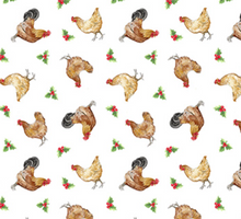 Load image into Gallery viewer, Northcott - Barnyard Christmas - Chicken Toss - 1/2 YARD CUT

