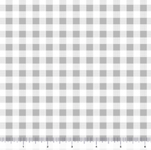 Load image into Gallery viewer, Qt Fabrics - Dots &amp; Stripes - Medium Gingham Gray - 1/2 YARD CUT
