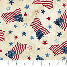 Load image into Gallery viewer, Northcott - Stonehenge Stars &amp; Stripes 14 - Flags and Stars - 1/2 YARD CUT
