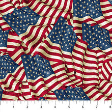 Load image into Gallery viewer, Northcott - Stonehenge Stars &amp; Stripes 14 - Flags - 1/2 YARD CUT
