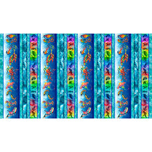 Load image into Gallery viewer, QT Fabrics - The Deep - Sea Creatures Decorative Stripe - 1/2 YARD CUT
