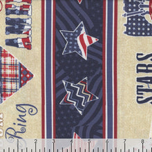 Load image into Gallery viewer, Wilmington Prints - Stars of Valor - Multi Repeating Stripe Patriotic - 1/2 YARD CUT
