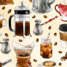 Load image into Gallery viewer, QT Fabrics - Perfect Blend - Everything Coffee - 1/2 YARD CUT
