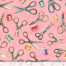 Load image into Gallery viewer, QT Fabrics - In Stitches - Scissors Tossed - 1/2 YARD CUT

