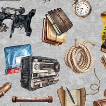 Load image into Gallery viewer, QT Fabrics - True Detective - Everything Detective - 1/2 YARD CUT
