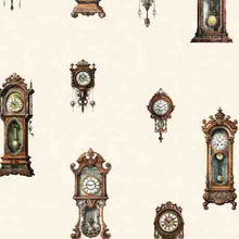 Load image into Gallery viewer, QT Fabrics - Like Clockwork - Grandfather Clocks - 1/2 YARD CUT
