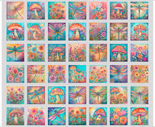 Load image into Gallery viewer, QT Fabrics - Spring Bling - Butterfly, Floral &amp; Mushroom Picture Patches Panel
