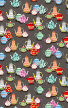 Load image into Gallery viewer, QT Fabrics - Tea Time - Teapots - 1/2 YARD CUT

