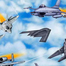 Load image into Gallery viewer, QT Fabrics - Patriot - Fighter Jets - 1/2 YARD CUT
