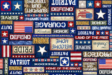 Load image into Gallery viewer, QT Fabrics - Patriot - Text - 1/2 YARD CUT
