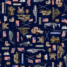 Load image into Gallery viewer, QT Fabrics - Patriot - Marines Allover - 1/2 YARD CUT
