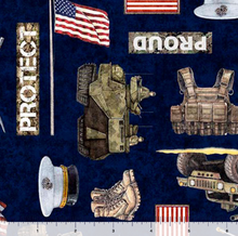 Load image into Gallery viewer, QT Fabrics - Patriot - Marines Allover - 1/2 YARD CUT
