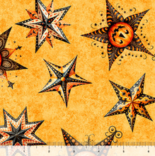 Load image into Gallery viewer, QT Fabrics - Jeepers Creepers - Stars Orange - 1/2 YARD CUT
