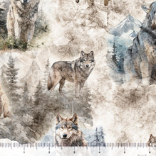 Load image into Gallery viewer, QT Fabrics - Running with the Pack - Wolf Vignettes - 1/2 YARD CUT
