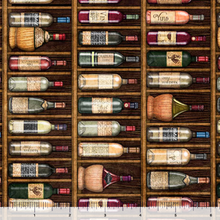 Load image into Gallery viewer, QT Fabrics - Cork &amp; Barrel - Wine Bottle Stripe - 1/2 YARD CUT
