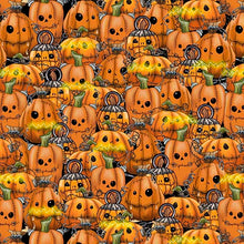 Load image into Gallery viewer, QT Fabrics - Steampunk Halloween 3 - Pumpkins - Orange - 1/2 YARD CUT

