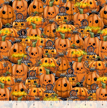 Load image into Gallery viewer, QT Fabrics - Steampunk Halloween 3 - Pumpkins - Orange - 1/2 YARD CUT
