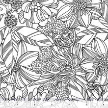 Load image into Gallery viewer, QT Fabrics - Garden at Twilight - Stencil Floral - White - 1/2 YARD CUT
