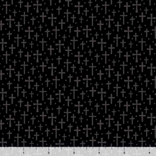 Load image into Gallery viewer, Qt Fabrics - Quilting Illusions - Black Crosses - 1/2 YARD CUT
