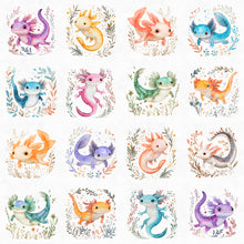 Load image into Gallery viewer, QT Fabrics - QT Cuties 2 - Axolotl Vignettes - 1/2 YARD CUT
