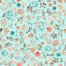 Load image into Gallery viewer, QT Fabrics - QT Cuties 2 - Coral Aqua - 1/2 YARD CUT
