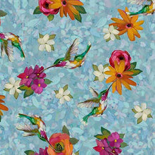 Load image into Gallery viewer, QT Fabrics - Fluttering Petals - Hummingbirds &amp; Floral - 1/2 YARD CUT
