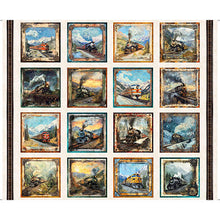 Load image into Gallery viewer, QT Fabrics - Steam &amp; Steel - Train Picture Patches - Panel
