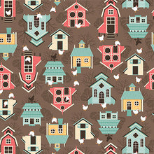 Load image into Gallery viewer, QT Fabrics - Chickens in the Meadow - Houses - 1/2 YARD CUT
