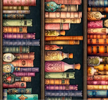 Load image into Gallery viewer, QT Fabrics - Witchypoo - Bookshelf Stripe - 1/2 YARD CUT
