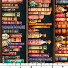 Load image into Gallery viewer, QT Fabrics - Witchypoo - Bookshelf Stripe - 1/2 YARD CUT

