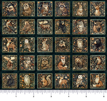 Load image into Gallery viewer, QT Fabrics - Cedar &amp; Sage - Animal Picture Patches Panel - 36"
