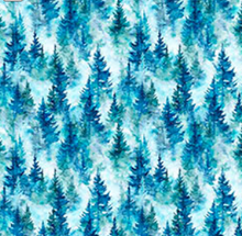 Load image into Gallery viewer, QT Fabrics - Skyward - Trees - Blue - 1/2 YARD CUT

