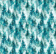 Load image into Gallery viewer, QT Fabrics - Skyward - Trees - Teal - 1/2 YARD CUT
