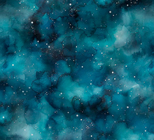 Load image into Gallery viewer, QT Fabrics - Skyward - Night Sky - Teal - 1/2 YARD CUT
