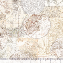 Load image into Gallery viewer, QT Fabrics - Nauticus - Map Tonal - 1/2 YARD CUT
