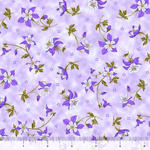 Load image into Gallery viewer, QT Fabrics - Mountains Are Calling - Columbines - Lilac - 1/2 YARD CUT

