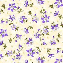Load image into Gallery viewer, QT Fabrics - Mountains Are Calling - Columbines - Buttercream - 1/2 YARD CUT
