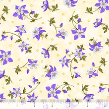 Load image into Gallery viewer, QT Fabrics - Mountains Are Calling - Columbines - Buttercream - 1/2 YARD CUT
