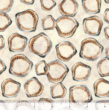 Load image into Gallery viewer, QT Fabrics - Into the Deep - Shark Jaws - Tan - 1/2 YARD CUT
