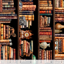 Load image into Gallery viewer, QT Fabrics - Book Club - Bookshelf Border Stripe - 1/2 YARD CUT
